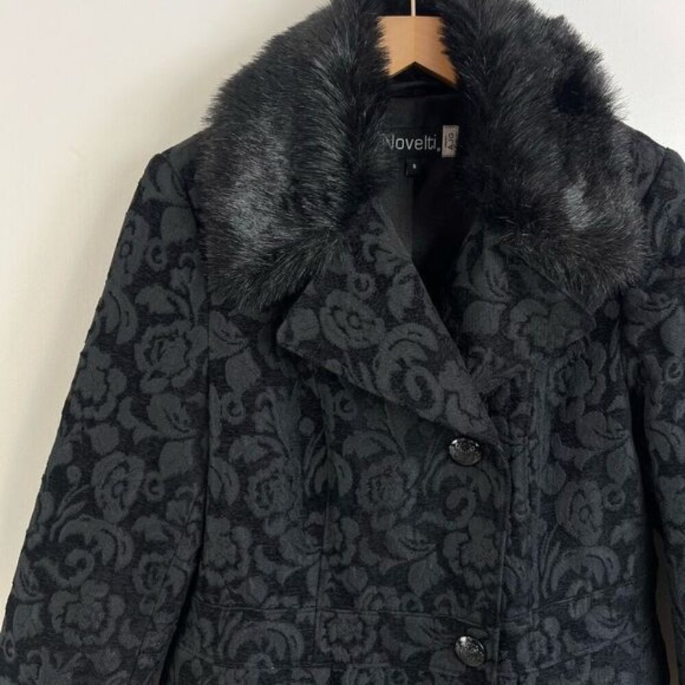 Vintage Novelti Women’s Size 8 Pennylane Jacquard Tapestry Coat Jacket Collar - Picture 15 of 15
